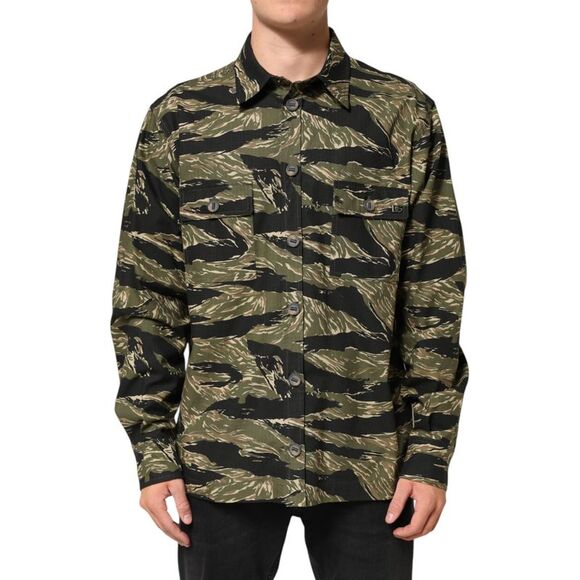 Dolce & Gabbana Multicolor Camouflage Cotton Casual Men's Shirt